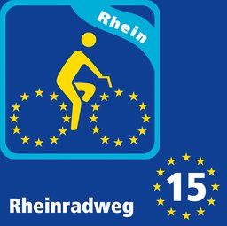 Logo Rheinradweg "EuroVelo15"