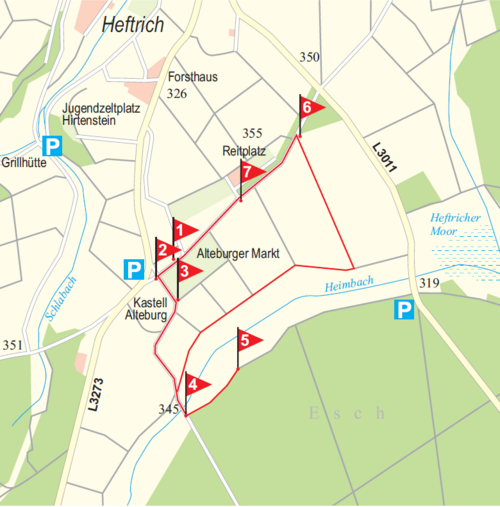 Circular Hiking Path Heftrich - Tour B - Map