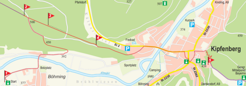 Von Böhming nach Kipfenberg - Tour D - Karte