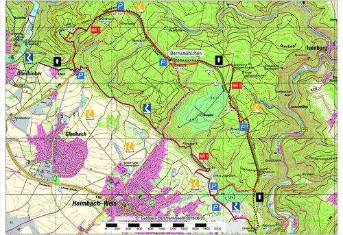 Historischer Römer- und Keltenwanderweg Neuwied - Karte